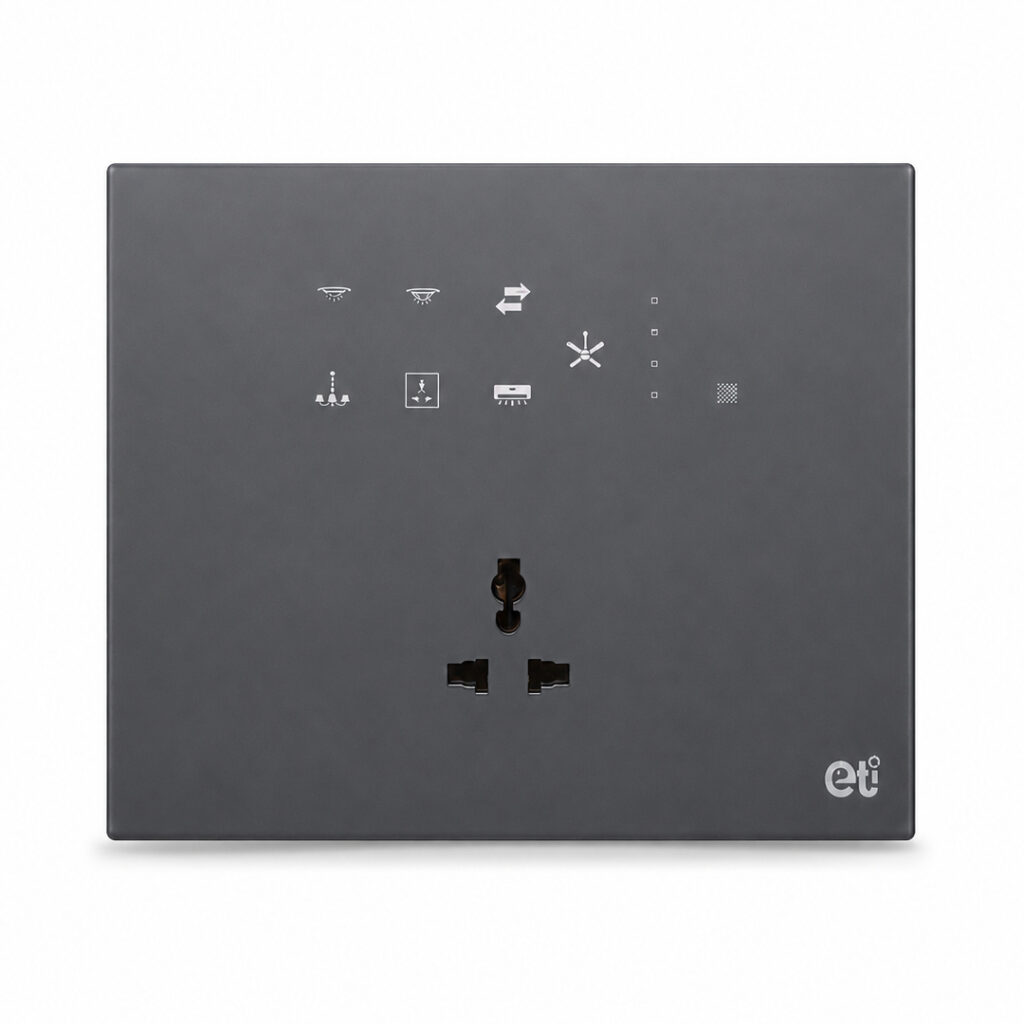 Acrylic 6 switch 1fan 1soc  – 12M